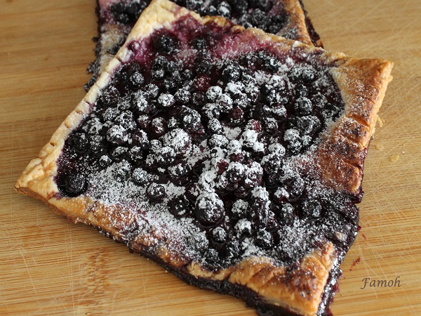 Tarte aux myrtilles feuilletée - Famoh - Blog de recettes simples et