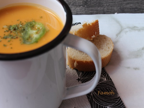 Velouté potiron patate douce - Famoh - Blog de recettes simples et faciles